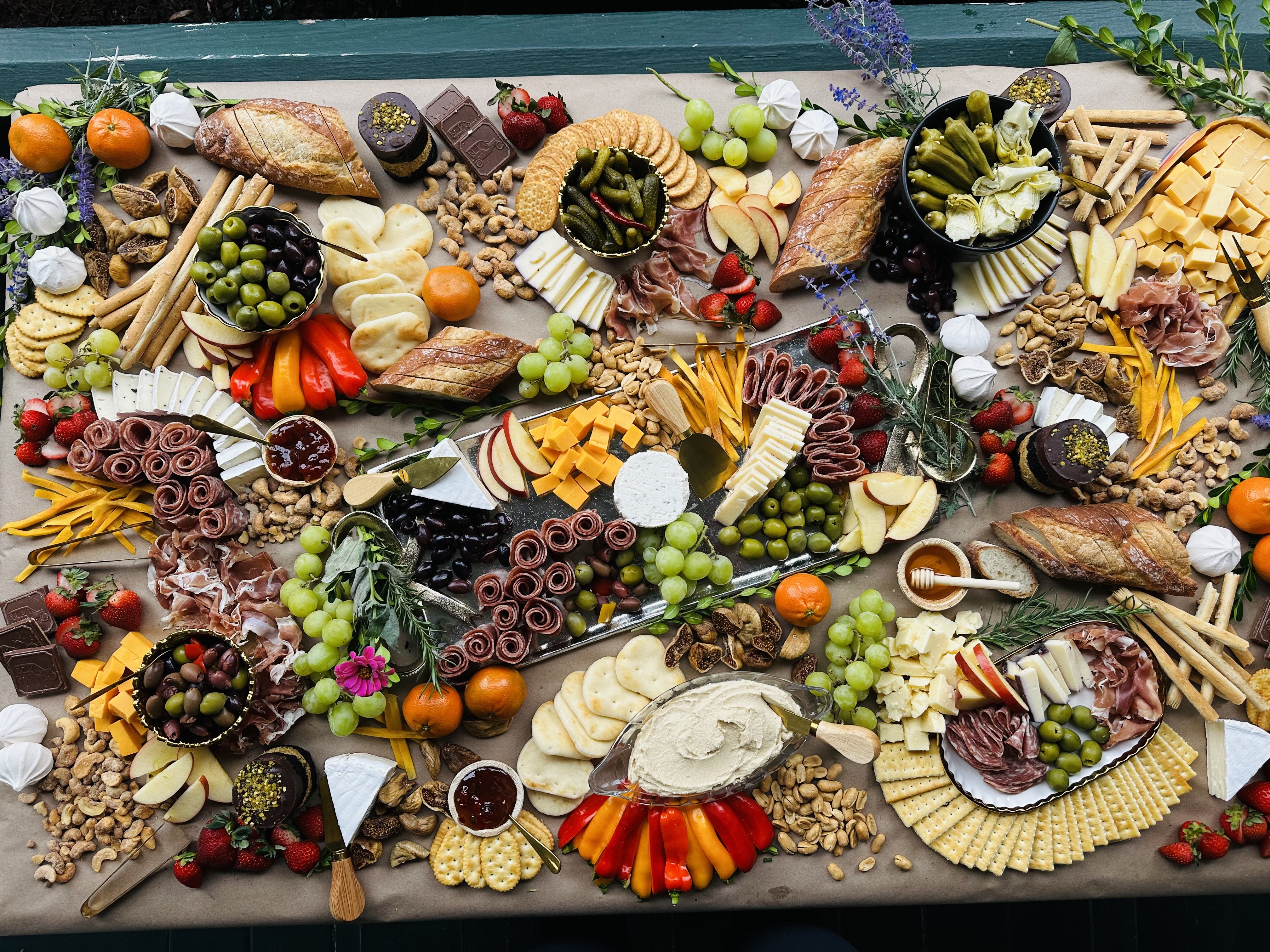 Elegant charcuterie spread by Emagene's