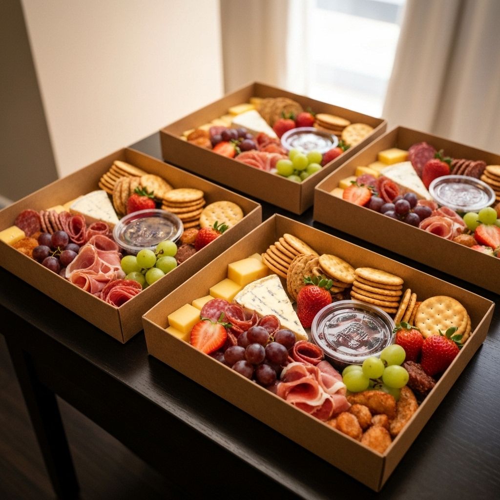 Individual charcuterie boxes